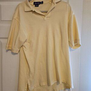 Hunt Club Polo Shirt Yellow Short Sleeve Men's Medium